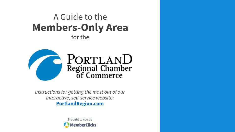 News from your Chamber - PORTLAND REGIONAL CHAMBER OF COMMERCE